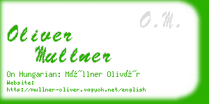 oliver mullner business card